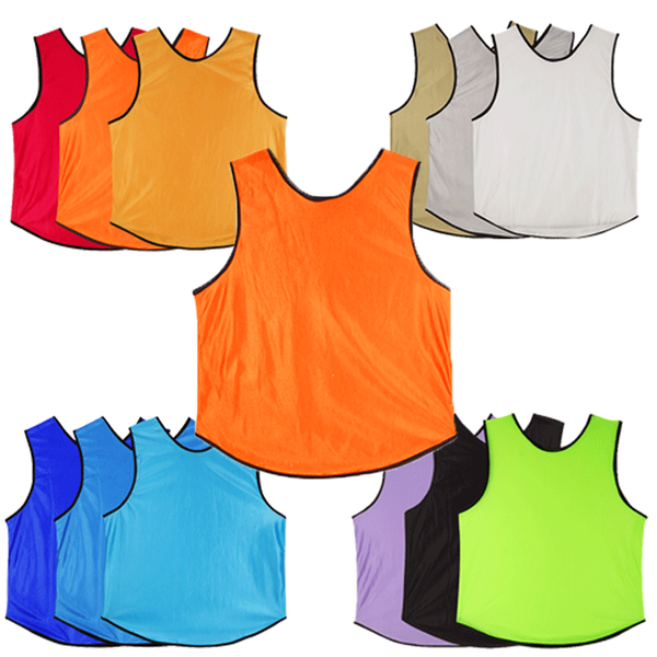 

men children soccer team vest 100% polyester basketball jersey breathable team sports vest training bibs, Black