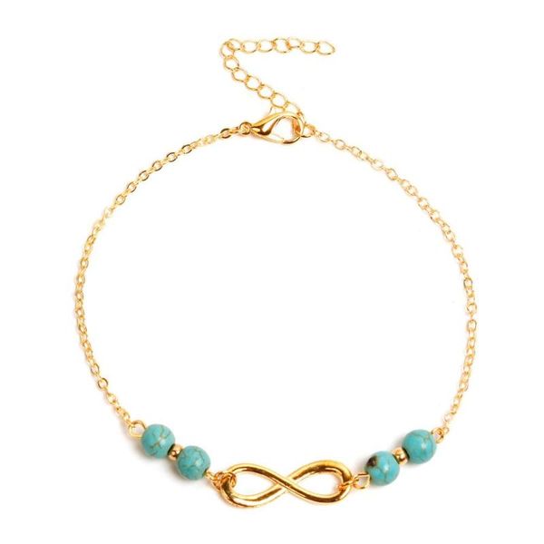 

simple pine and stone eight - character bracelet, Golden;silver