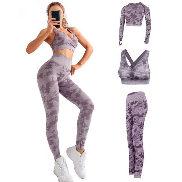

3 pieces women yoga set gym fitness clothing seamless work out clothing sport exercise woman runnig outfit t shirt bar pants