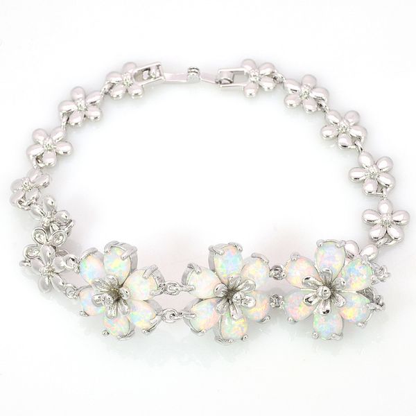

wholesale & retail fashion fine white fire opal bracelet 925 sterling sliver jewelry bnt16060202, Golden;silver