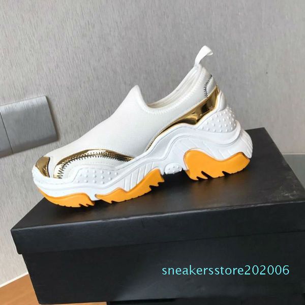 

autumn new style thick bottom stretch shoes casual shoes women leisure comfortable breathable lazy shoes sneakers s06, Black