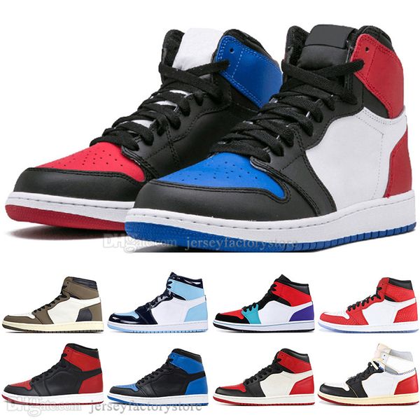 

1 og travis scotts cactus jack obsidian unc spiderman mens basketball shoes 1s 3 banned bred toe men sports designer sneakers