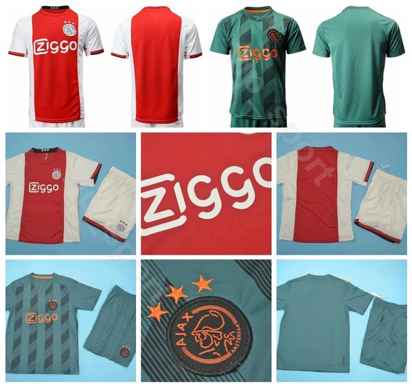 

аякс 2019 2020 футбол 22 хаким зиех джерси комплект 25 каспер долберг 7 давид нерес 10 душан тадич 9 хунтелаар комплекты футболок, Black