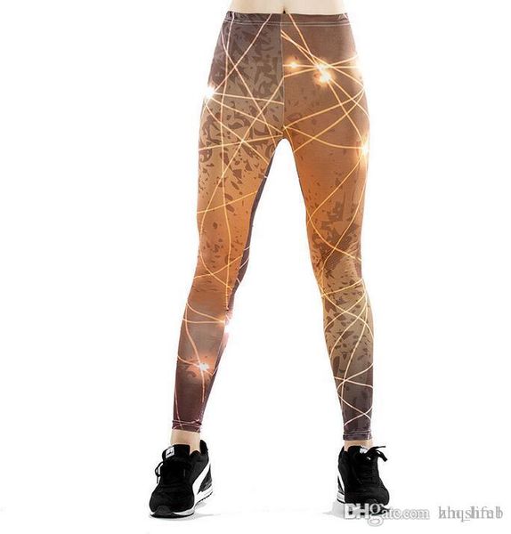 

women yoga trousers pants tights trousers female high waist dance active leggings printing rays starry sky skinny silm motion fitness, Black;white