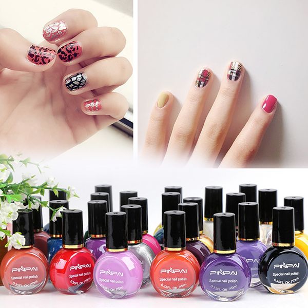 

10ml colored printing nail polish oil stamping polish sticker nail art beauty