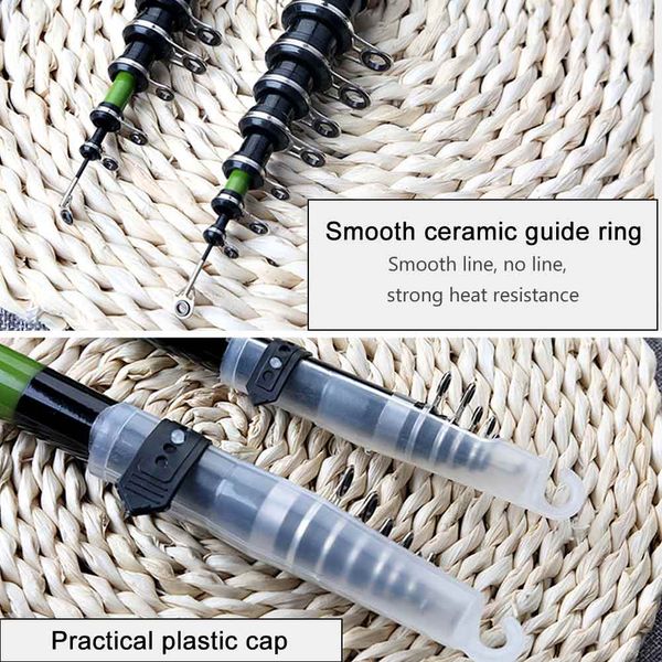 

portable hand glass steel pole carp ultra-light fishing rod fishing pole tackle tool fg66