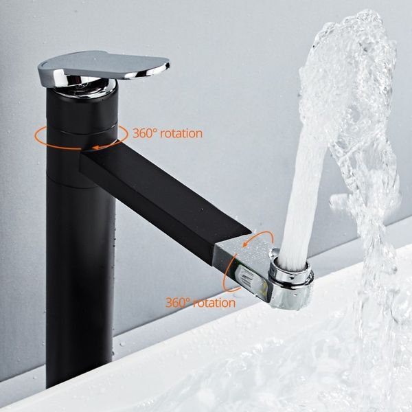 

basin mixer tap 360 degree rotate type basin faucet white and silver chrome finish bathroom faucets single hand bathroom