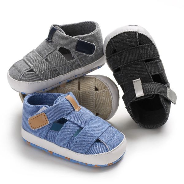 

cool boy baby moccasins breathable canvas sandal child summer boys fashion sandals sneakers infant shoes baby sandals 0-18m, Black;red