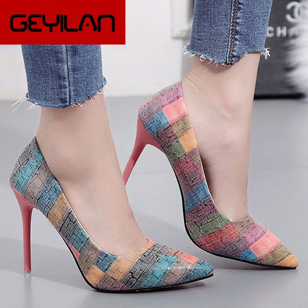 

women pumps high heels fashion women shoes heels comfort ladies shoes plus size 35 42 pointed toe classic pumps, Black