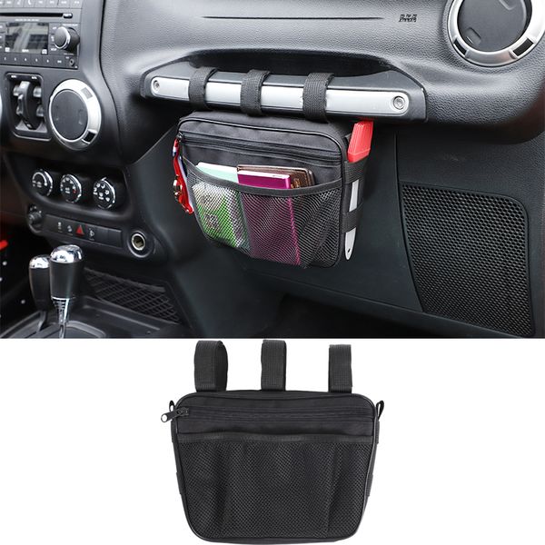 

black co-pilot grab handles tool storage organizer bag for jeep wrangler tj jk jl ,jeep renegade, suzuki jimny 2019