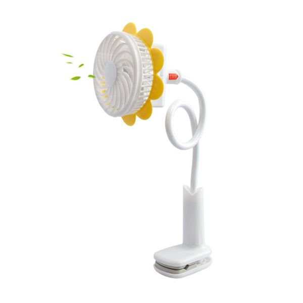 

portable mini clip stroller fan flexible bendable usb rechargeable air cooler d7yd
