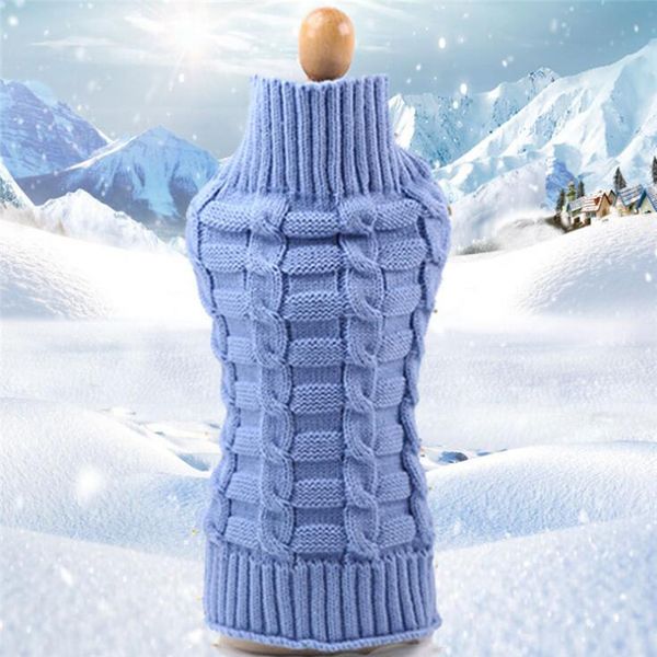 

warm small dog jumper winter dog sweater coat 8 color pet dog elasticity knitted sweater turtleneck cat sweater clothing