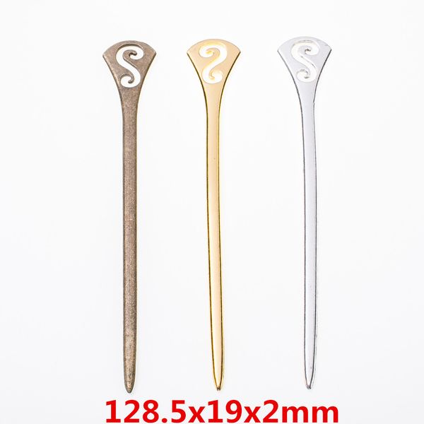 

10pcs 128*19mm antique bronze vintage silver jewellery hair stick gold hairstick hairpin ethnic hairwear hair jewelry bookmark, Golden;white