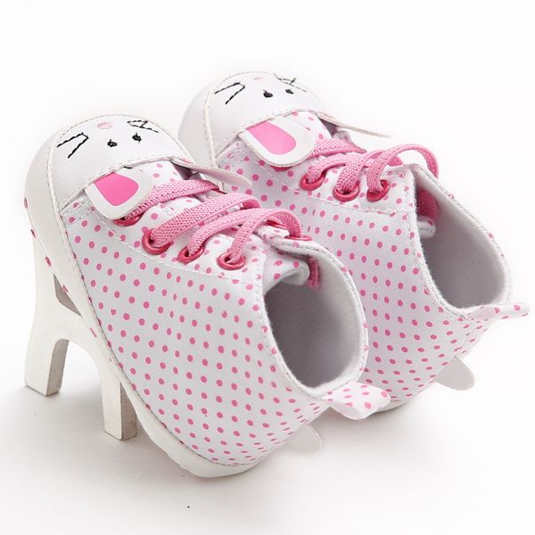 

canvas fashion high help dot female baby casual toddler shoes