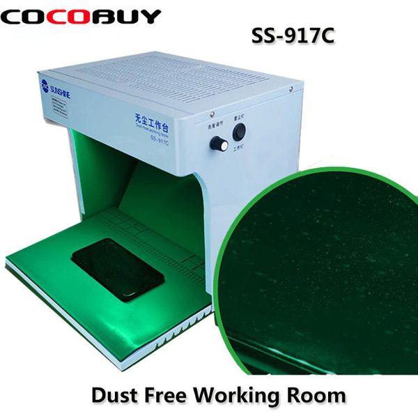 

новый ss-917c dust free room портативный антипылевой рабочий стол чистящая комната с контрольной лампой для инструментов ремонта мобильных т