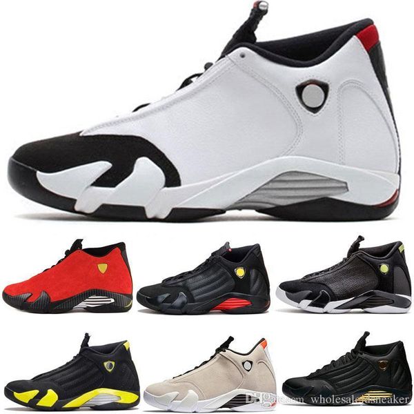

14s 14 basketball shoes desert sand black toe dmp defining moments pack black gold outdoor sports gym trainers sneakers size us8-us13