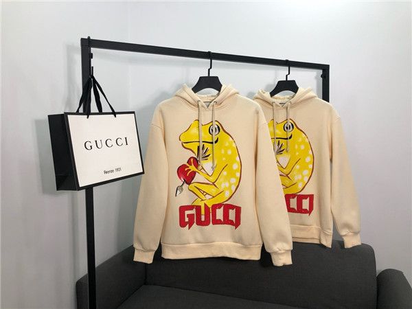 

20ss new luxurious brands design love heart frog print sweater pullover men women outdoor streetwear sweatshirt jackets hoodies, Blue;black