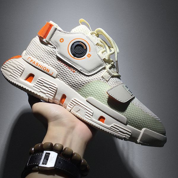 

high men casual shoes male sneakers men shoes breath comfortable trainers mesh leisure footwear zapatillas hombre, Black