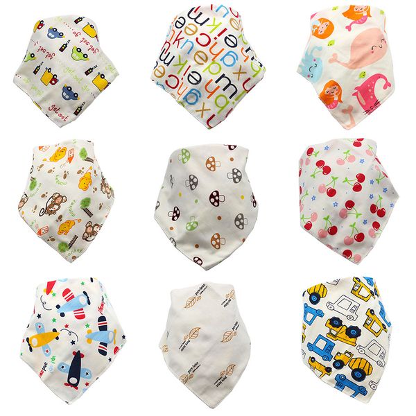 

мультфильм младенческой треугольник бандана нагрудник новорожденный отрыжка полотна 2019 новорожденных девочек мальчиков печать нагрудники д