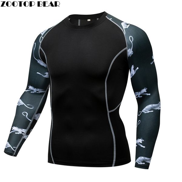 

anima world mma компрессионная рубашка мужчины быстросохнущие эластичный базовый слой плотная кожа тяжелая атлетика crossfit top футболка ra, White;black