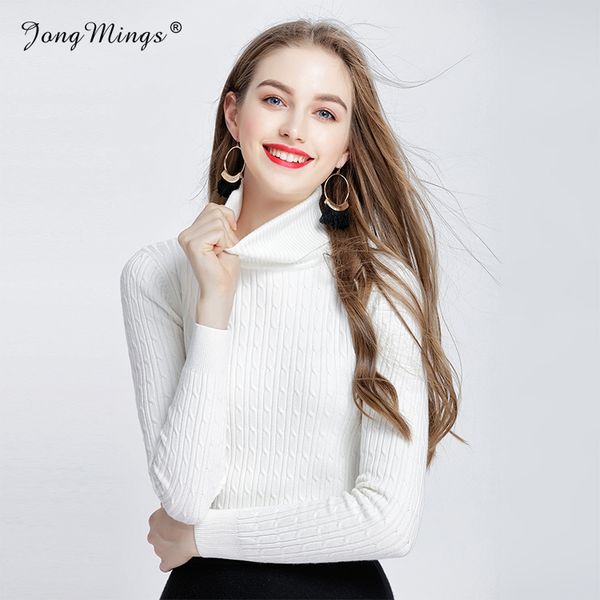 

korean fashion clothing casual knitted sweater women turtleneck pullovers streetwear long sleeve 2019 autumn winter lady sweater, White;black