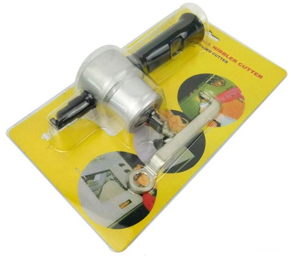 

2018 nibble metal cutting double head sheet tool set nibbler saw cutter tool drill attachment cutting in stock now p20