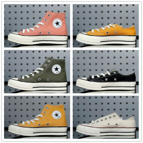 

2019 chuck 1970s all stars fashion men women high canvas shoes triple black dark blue stripe skateboarding low casual shoes sneakers 36-44