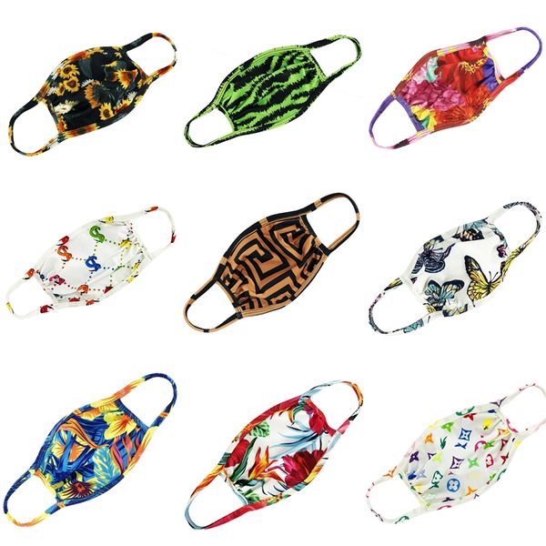 

2020 new style cute cotton face mask us flag stars and strips washable designer printed mask cotton usps #463, Black