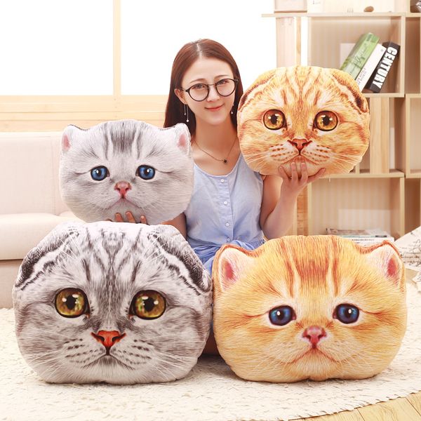 

candice guo cute plush toy lovely simulated cat big eyes kitten printing cushion soft sofa pillow birthday christmas gift 1pc