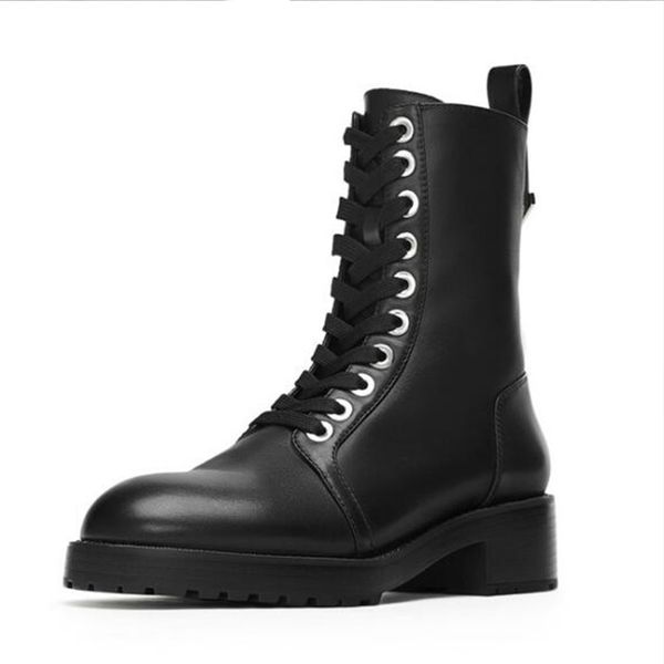 

ankle boots for women black spring and autumn small rivet motorcycle boots comfortable leather boots women single boot