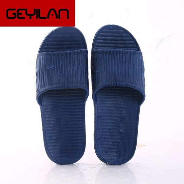 

solid men sandals summer beach flip flops men slipper floor non-slip home floor slipper indoor family bathroom bath sandals, Black
