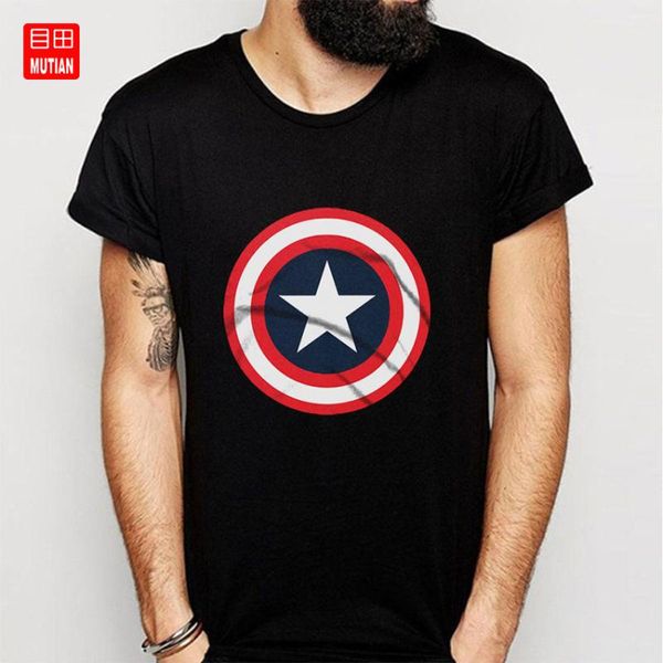 

shield civil war t shirt, White;black