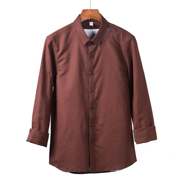 camisa cafe hombre