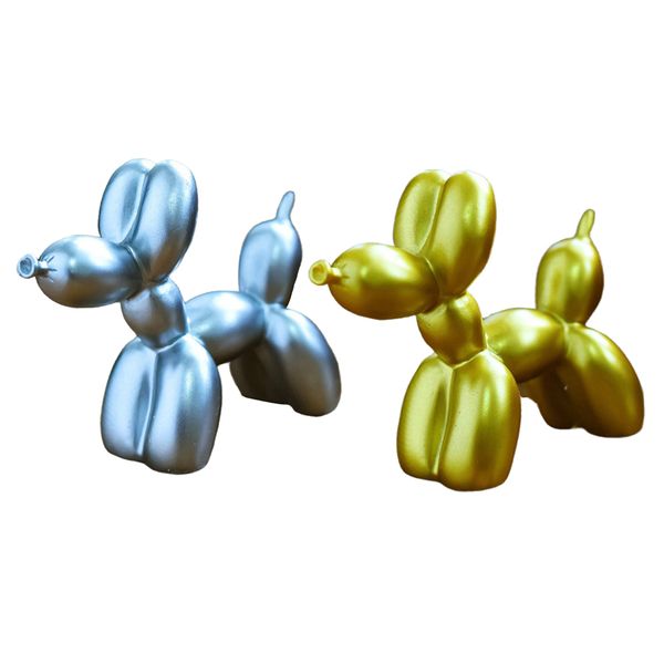 

2pcs balloon dog statue figure ornament polished shinning surface ornament