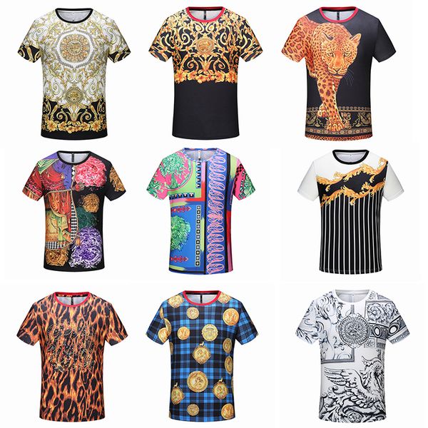 

New de igner brand human head o neck t hirt equin printing cotton men 039 women 039 hort leeved t hirt head port lei ure fa hio