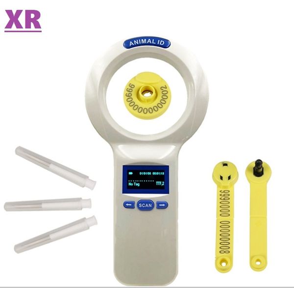 

1000record 134.2khz reader for cats horse iso fdx-b animal id reader pet dog microchip scanner stable abs handheld portable tracking scanner