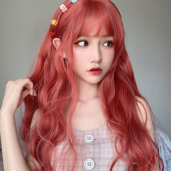 Japanese And Korean Style Wig Female Long Curly Hair Big Wave