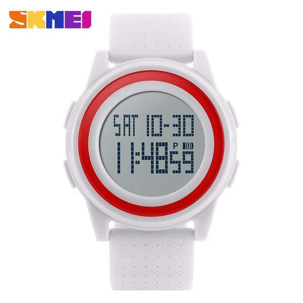 

skmei brand waterproof couple watch fashion casual lovers sport wristwatch rubber wristband alarm complete calendar 1206, Slivery;brown