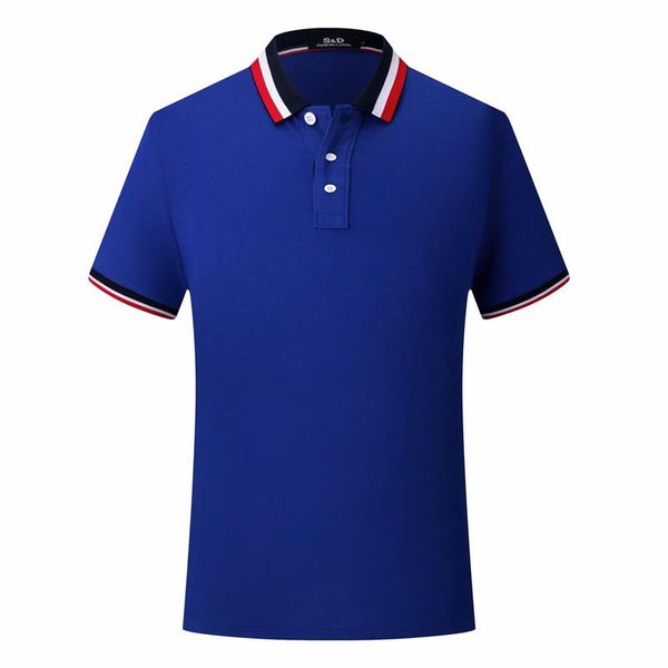 

sd 20058 cf new fashion classic three-color striped collar short-sleeved polo shirt comfortable and breathable sapphire t-shirt uniform, Black