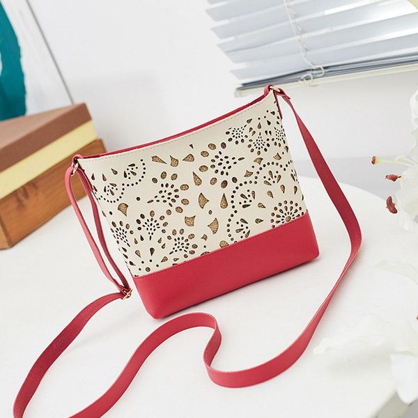 

woman chic color matching purse cross-body bag bucket bag fashion pouch single shoulder