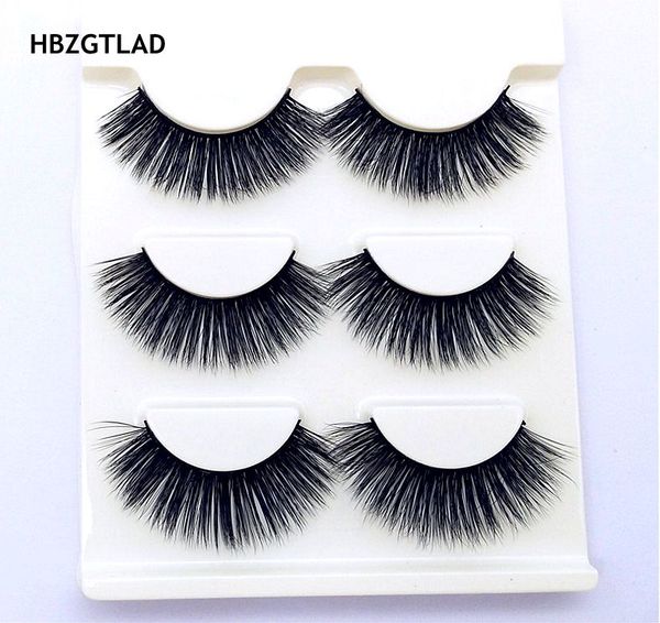 

hbzgtlad 3 pairs natural false eyelashes fake lashes long makeup 3d mink lashes extension eyelash mink eyelashes for beauty 19