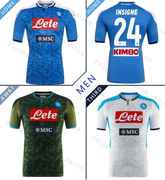 

2019 2020 serie a naples napoli home soccer jerseys napoli blue football jerseys shirt for men 19 20 hamsik .insigne player naples jerseys, Black;yellow