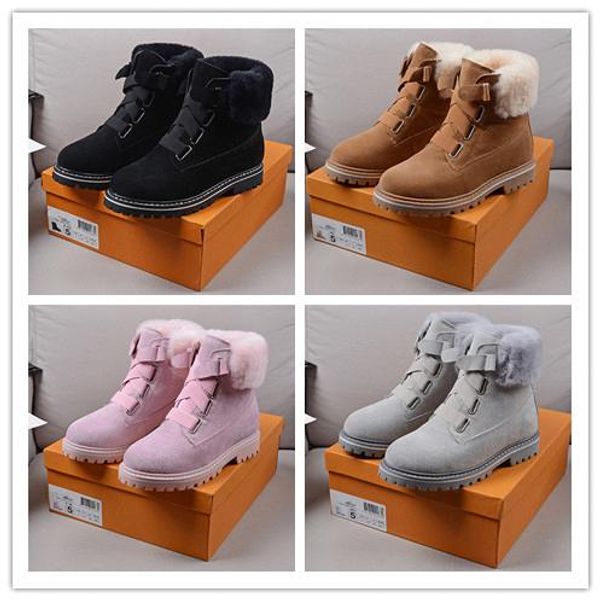

2019 men wool boots neumel suede winter boots new women classic boots newm series straps casual warm mini boot shoes with b75df#, Black