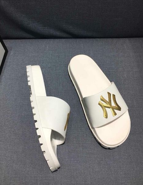 

письмо вышивка мужской шлепанцы открытый клинья сандалии повседневная дизайнер мужские ленивые тапочки слайды hombre 38-45, Black