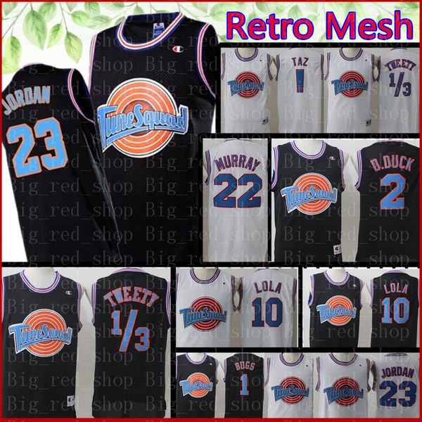 

Top Movie Space Jam Tune Squad Jersey Men's 23 Michael 1 Bugs Bunny 10 Lola 13 Tweety 22 Murray Basketball Jerseys Black White