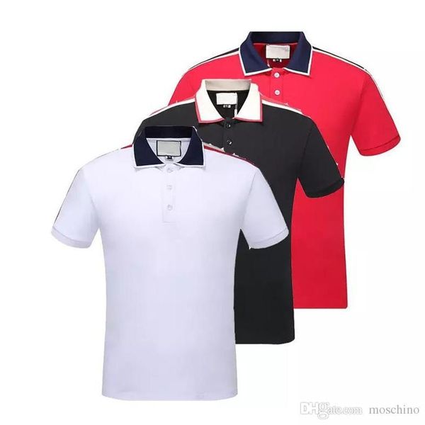 

summer 18ss designers tag snake print clothing men fabric letter polo g t-shirt collar casual women tshirt tee shirt 998, White;black