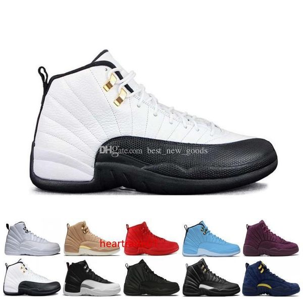 

мужская баскетбольная обувь 2019 года для мужчин 12 12s шерсть тренажерный зал красный французский синий кроссовки черный нейлон дисконтная