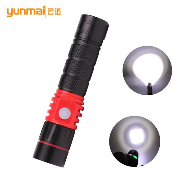 

t6 flexible zoom usb charge outdoors lighting led light flashlight