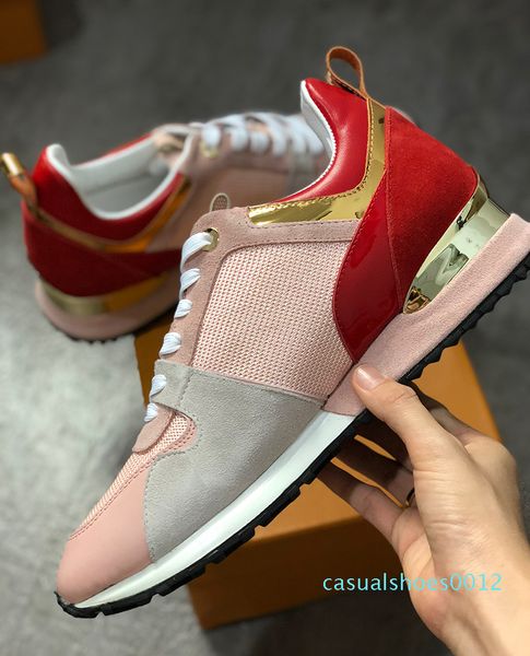 

2018 new luxury leather casual shoes women designer sneakers men shoes genuine leather fashion mixed color original box c12, Black