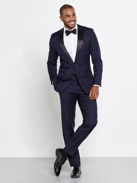 

dark gray black lapel bow tie dress for men's wedding new lang man dress party ball suit coat + pants + vest, White;black